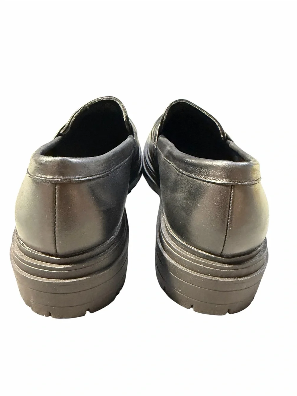 Quince Italian Leather Lug Sole Loafers Size 8